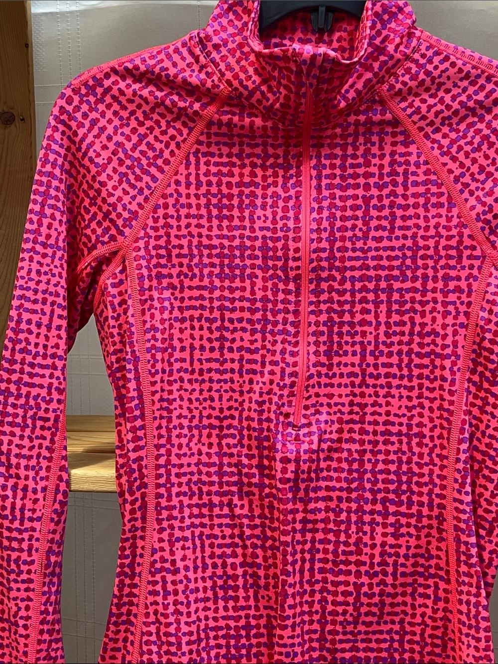 Under Armour Pink Patterned Quarter-Zip Performance Top - Picture 5 of 16